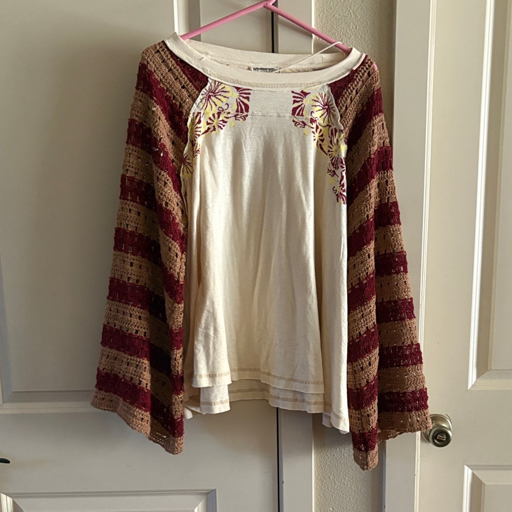 We the Free Festival Ready Tee Crochet Top